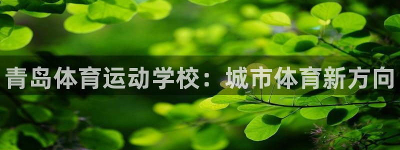 3377体育官网下载注册：青岛体育运动学校：城市体育新方向